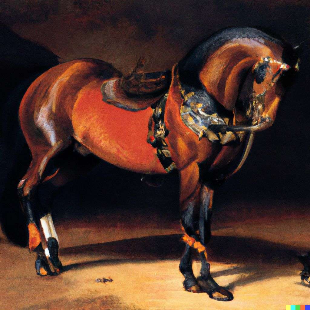 a horse, painting by Diego Velazquez